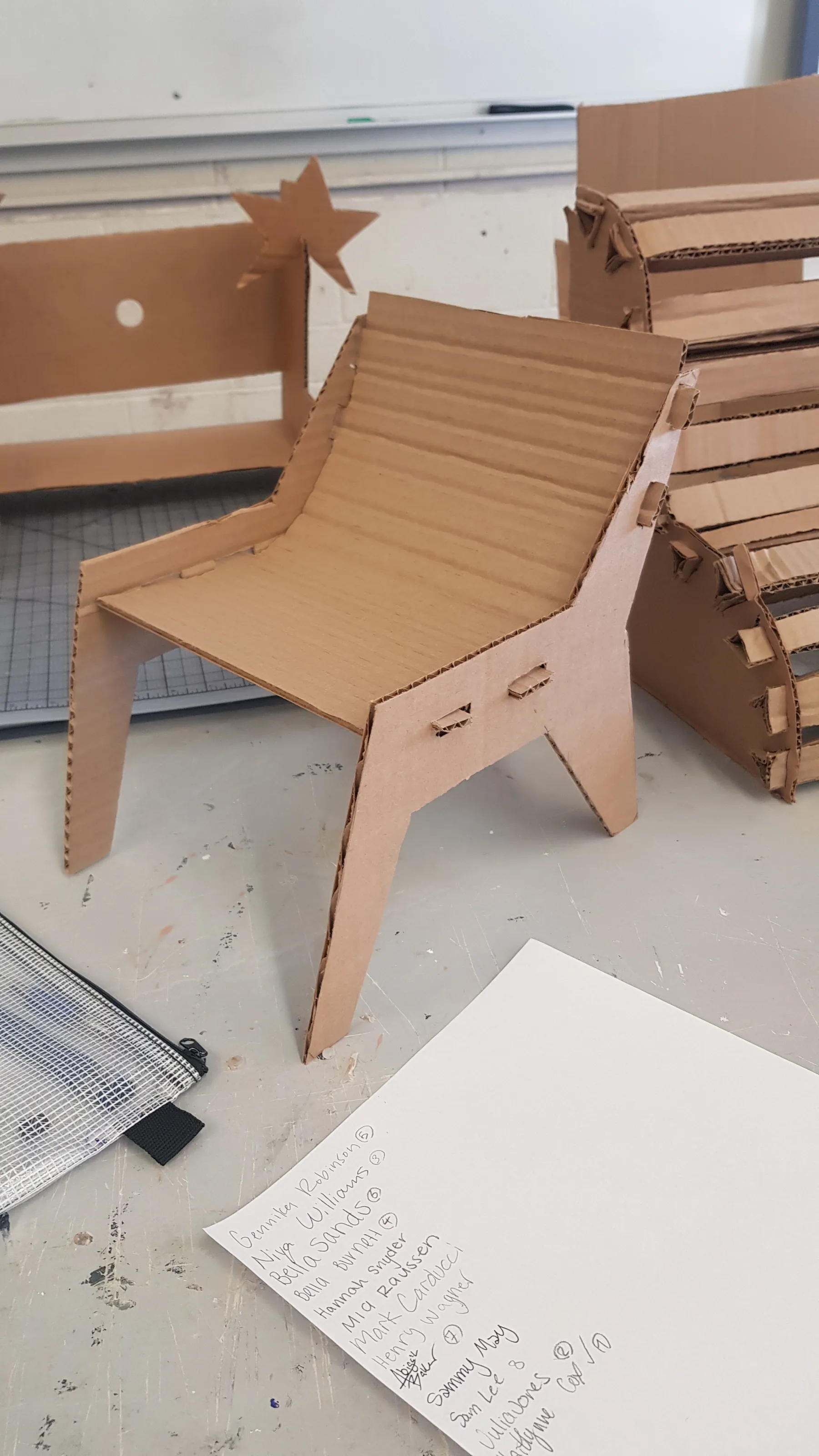 Art 1230: Structure + Space — CARDBOARD CHAIR