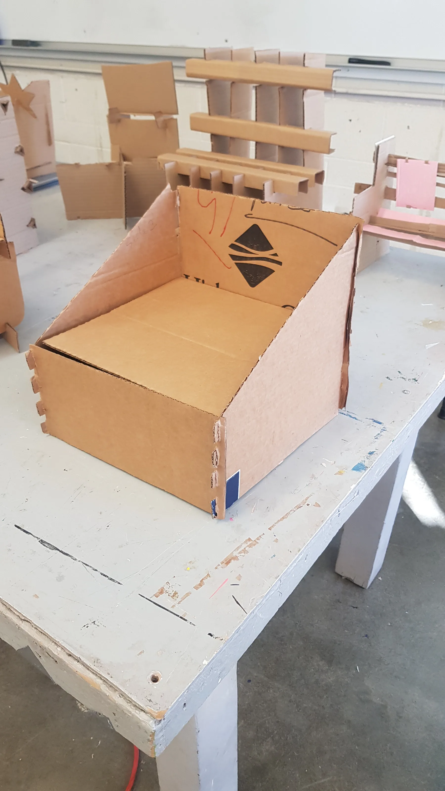 Art 1230: Structure + Space — CARDBOARD CHAIR